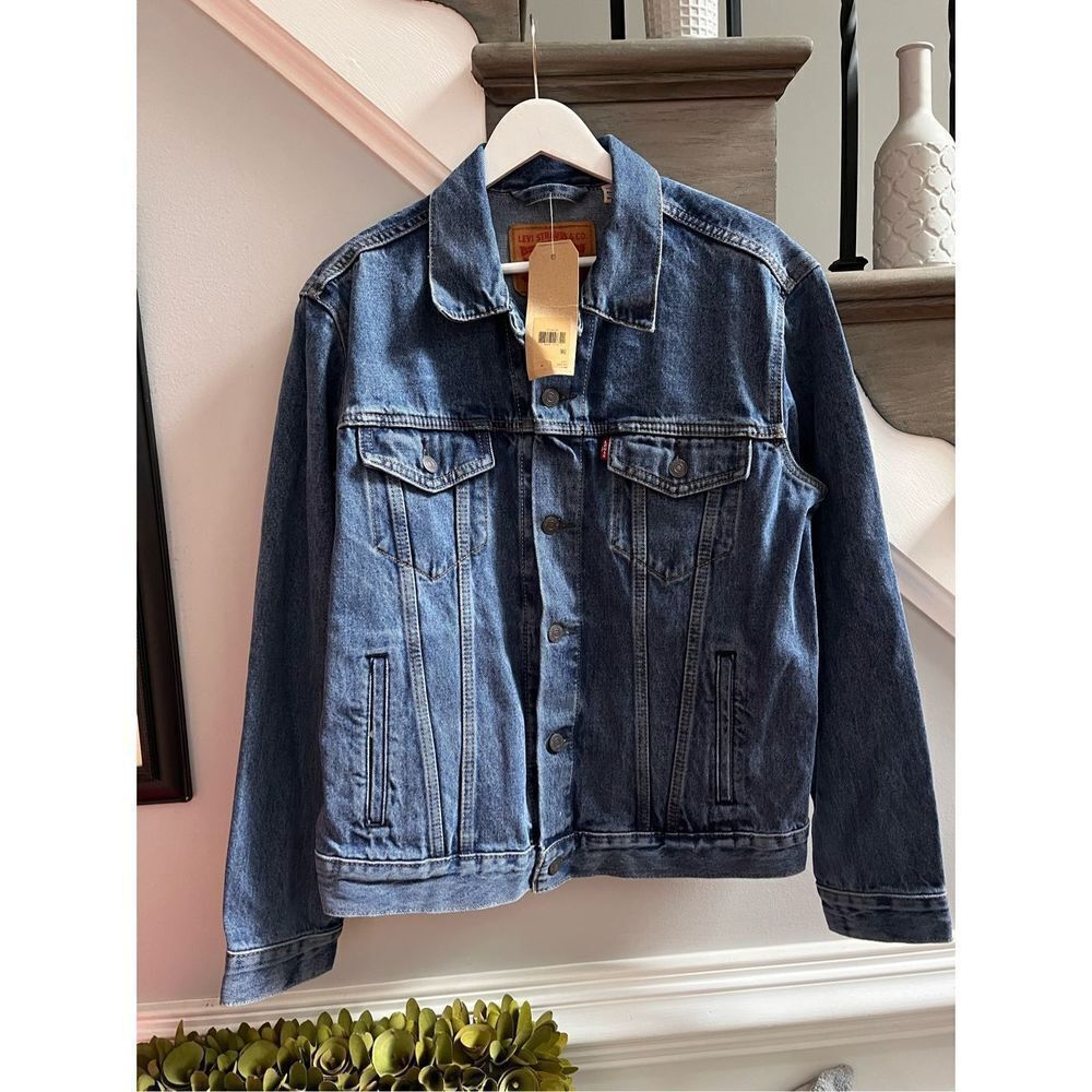 Levi’s Mens Denim Jacket Airbrushed Austin (TX) sz M NWT Art Piece